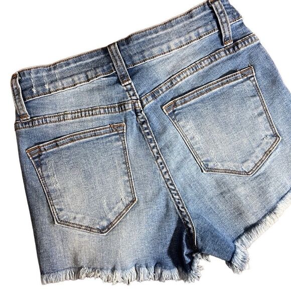 Kancan Jean shorts distressed frayed denim size W3 / 25 - Picture 4 of 11